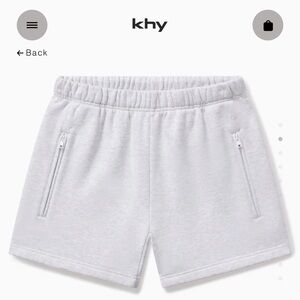 Khy Fleece Shorts in Light Gray